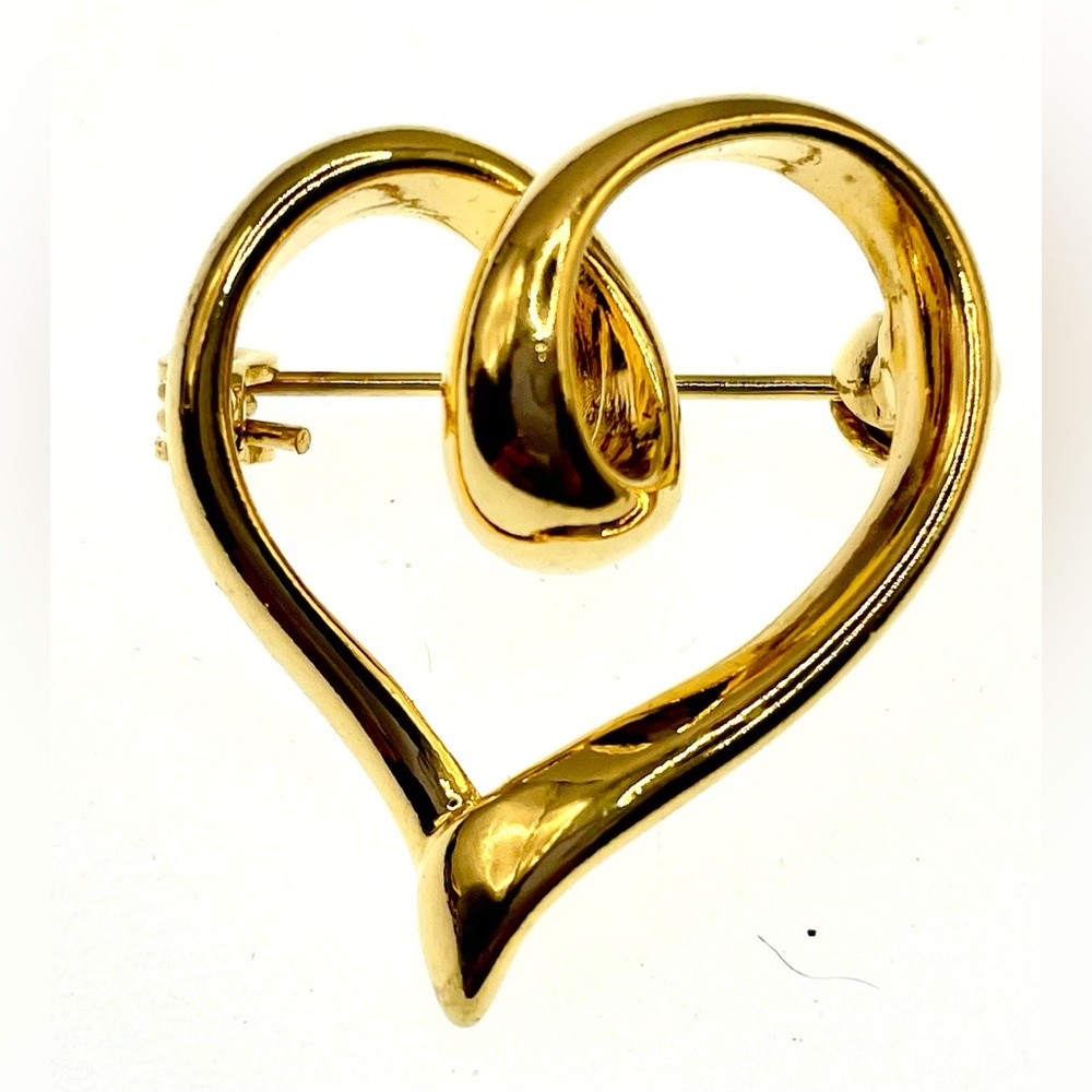 3 for $30 Vintage Gold Tone Heart Brooch Scatter Pin